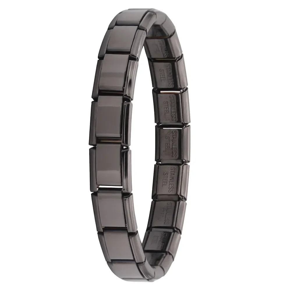 Hapiship New Women's Jewelry 9mm Width Itanlian Elastic Charm Bracelet Fashion Stainless Steel Bangle ST- - CHRISTDEST GLOBAL SERVICE