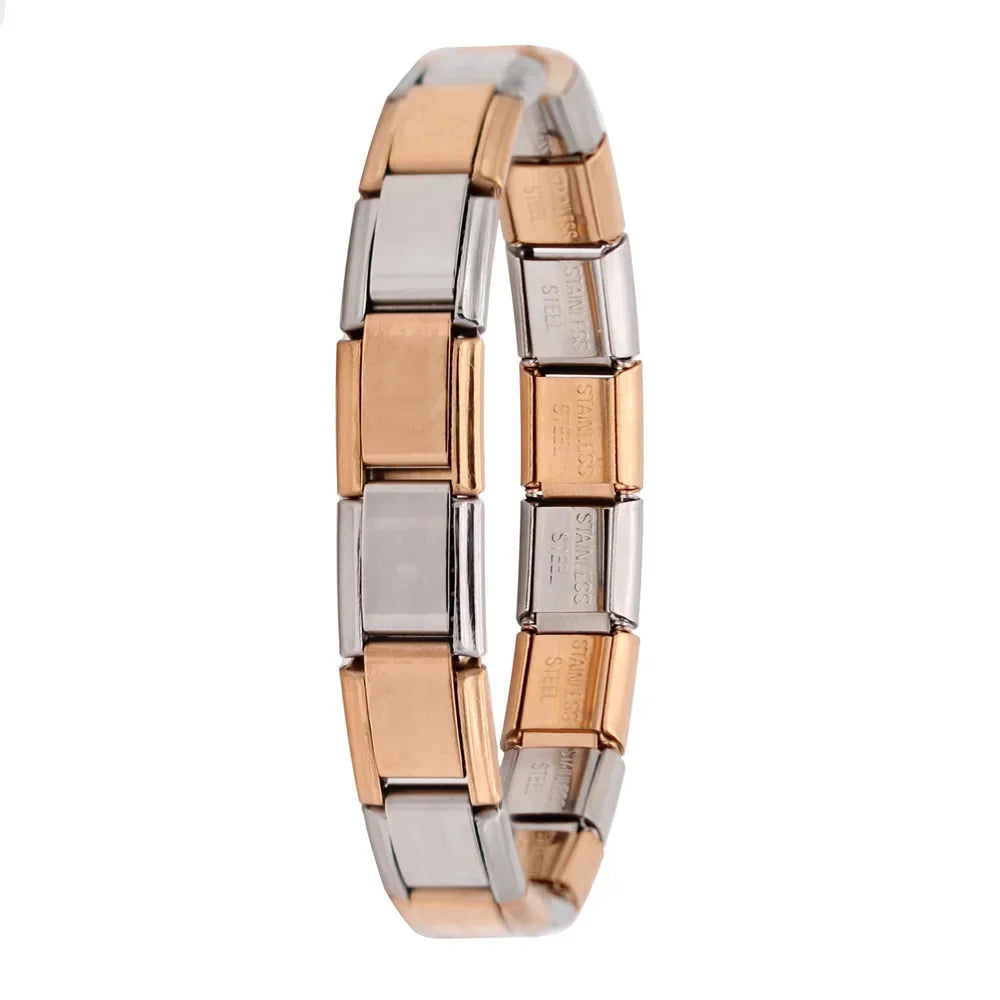 Hapiship New Women's Jewelry 9mm Width Itanlian Elastic Charm Bracelet Fashion Stainless Steel Bangle ST- - CHRISTDEST GLOBAL SERVICE