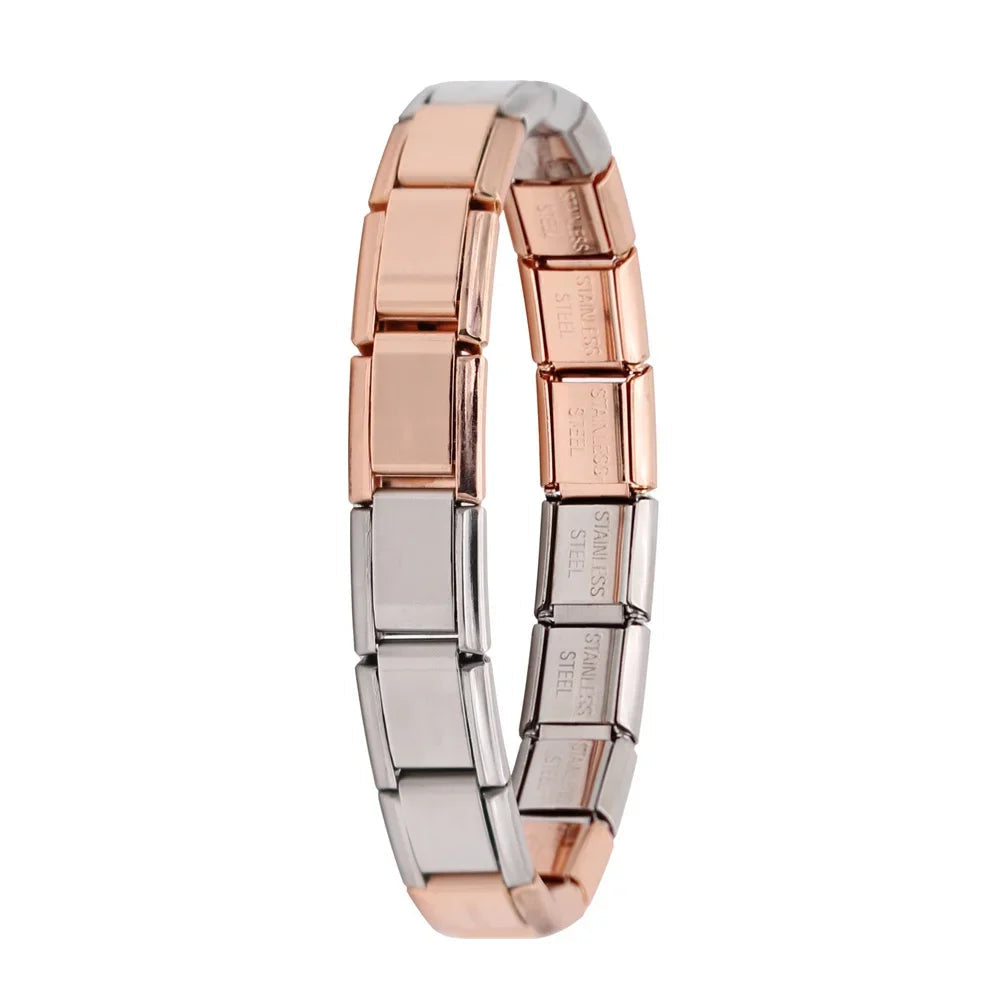 Hapiship New Women's Jewelry 9mm Width Itanlian Elastic Charm Bracelet Fashion Stainless Steel Bangle ST- - CHRISTDEST GLOBAL SERVICE