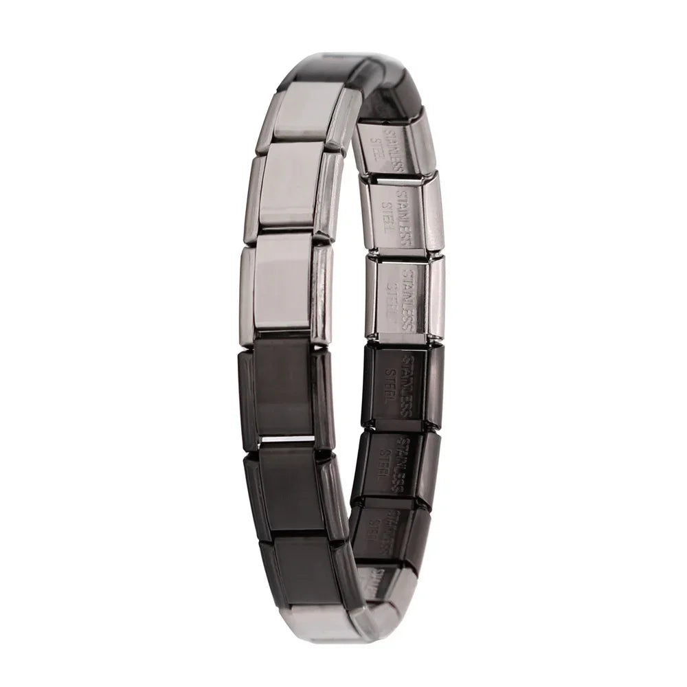 Hapiship New Women's Jewelry 9mm Width Itanlian Elastic Charm Bracelet Fashion Stainless Steel Bangle ST- - CHRISTDEST GLOBAL SERVICE