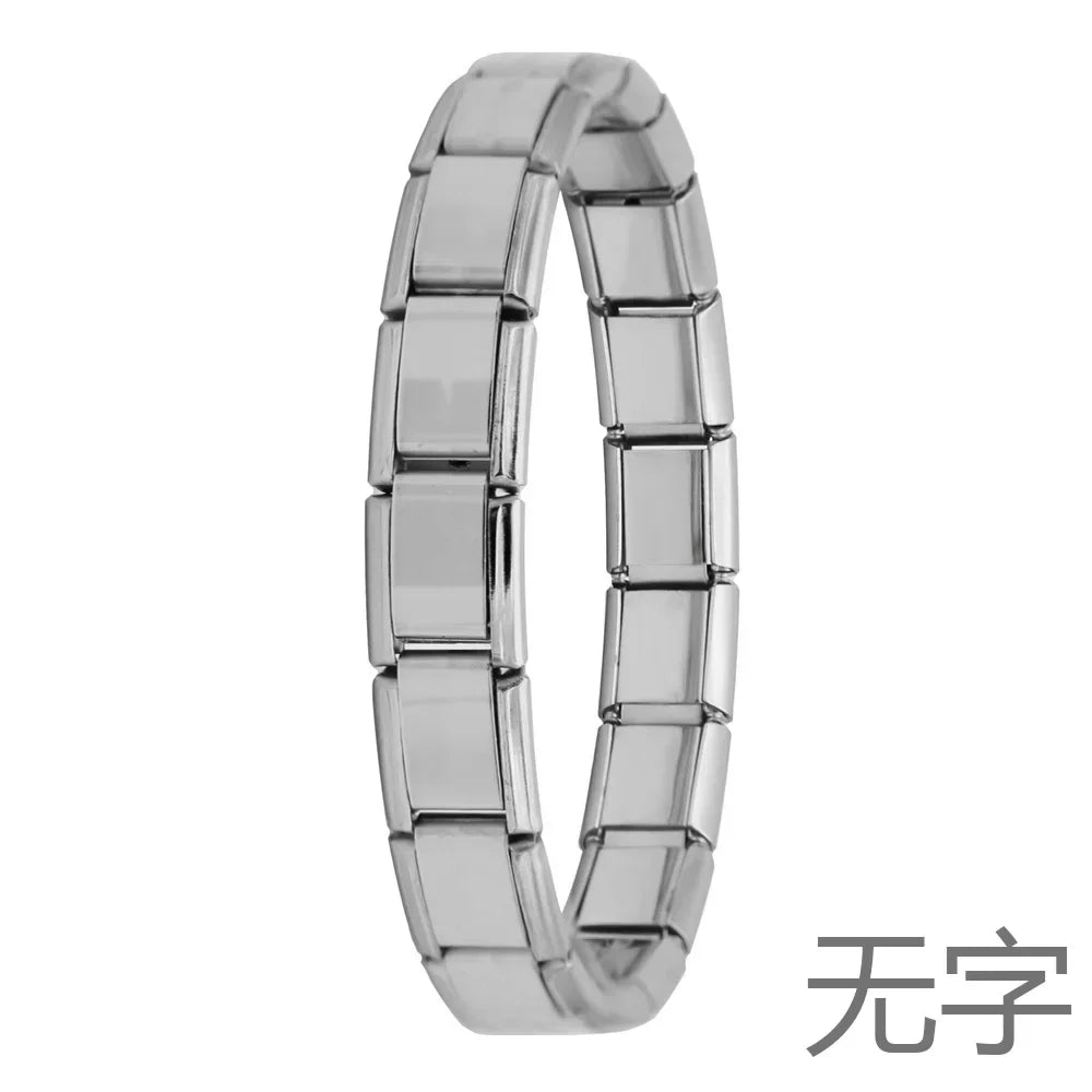 Hapiship New Women's Jewelry 9mm Width Itanlian Elastic Charm Bracelet Fashion Stainless Steel Bangle ST- - CHRISTDEST GLOBAL SERVICE