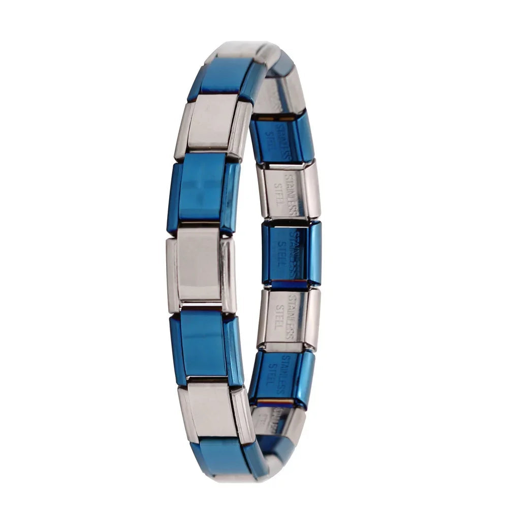 Hapiship New Women's Jewelry 9mm Width Itanlian Elastic Charm Bracelet Fashion Stainless Steel Bangle ST- - CHRISTDEST GLOBAL SERVICE