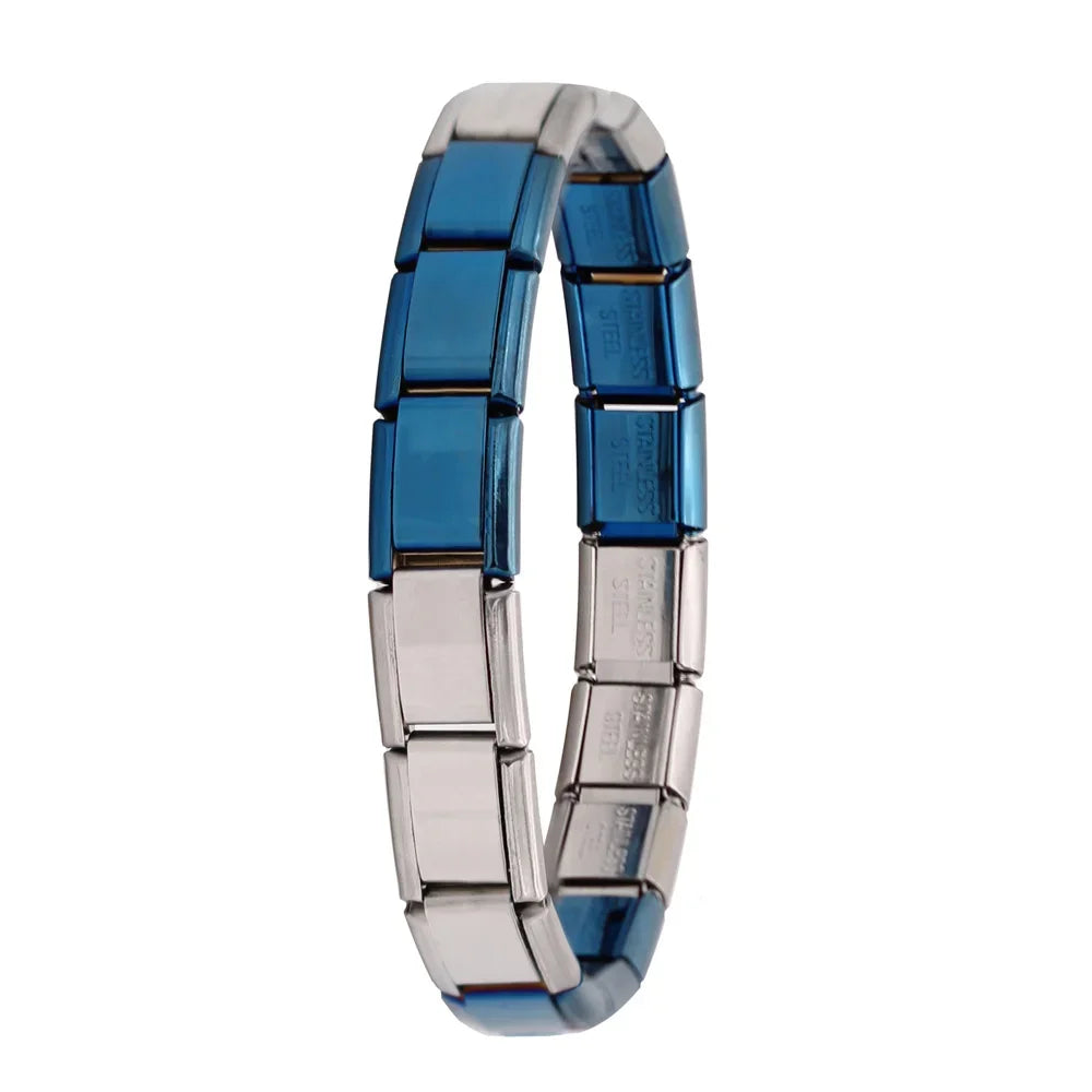 Hapiship New Women's Jewelry 9mm Width Itanlian Elastic Charm Bracelet Fashion Stainless Steel Bangle ST- - CHRISTDEST GLOBAL SERVICE