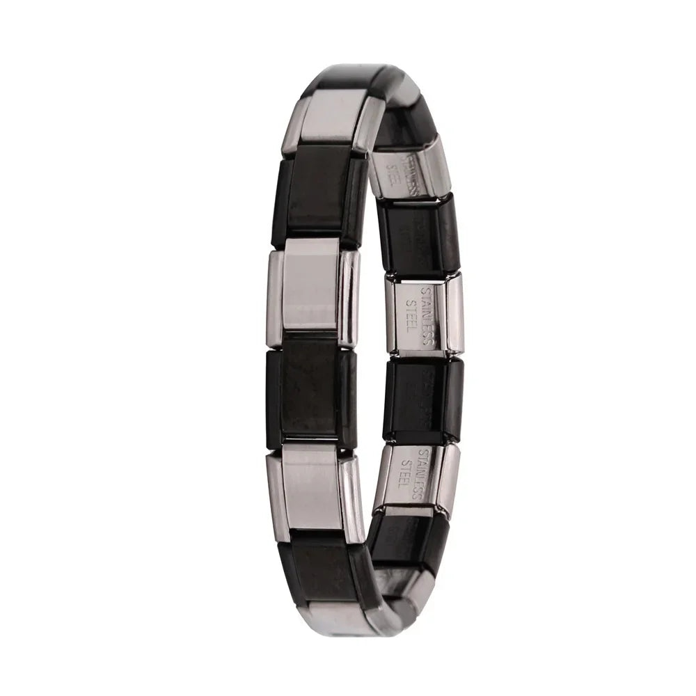 Hapiship New Women's Jewelry 9mm Width Itanlian Elastic Charm Bracelet Fashion Stainless Steel Bangle ST- - CHRISTDEST GLOBAL SERVICE