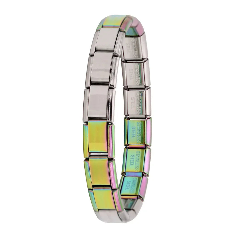 Hapiship New Women's Jewelry 9mm Width Itanlian Elastic Charm Bracelet Fashion Stainless Steel Bangle ST- - CHRISTDEST GLOBAL SERVICE