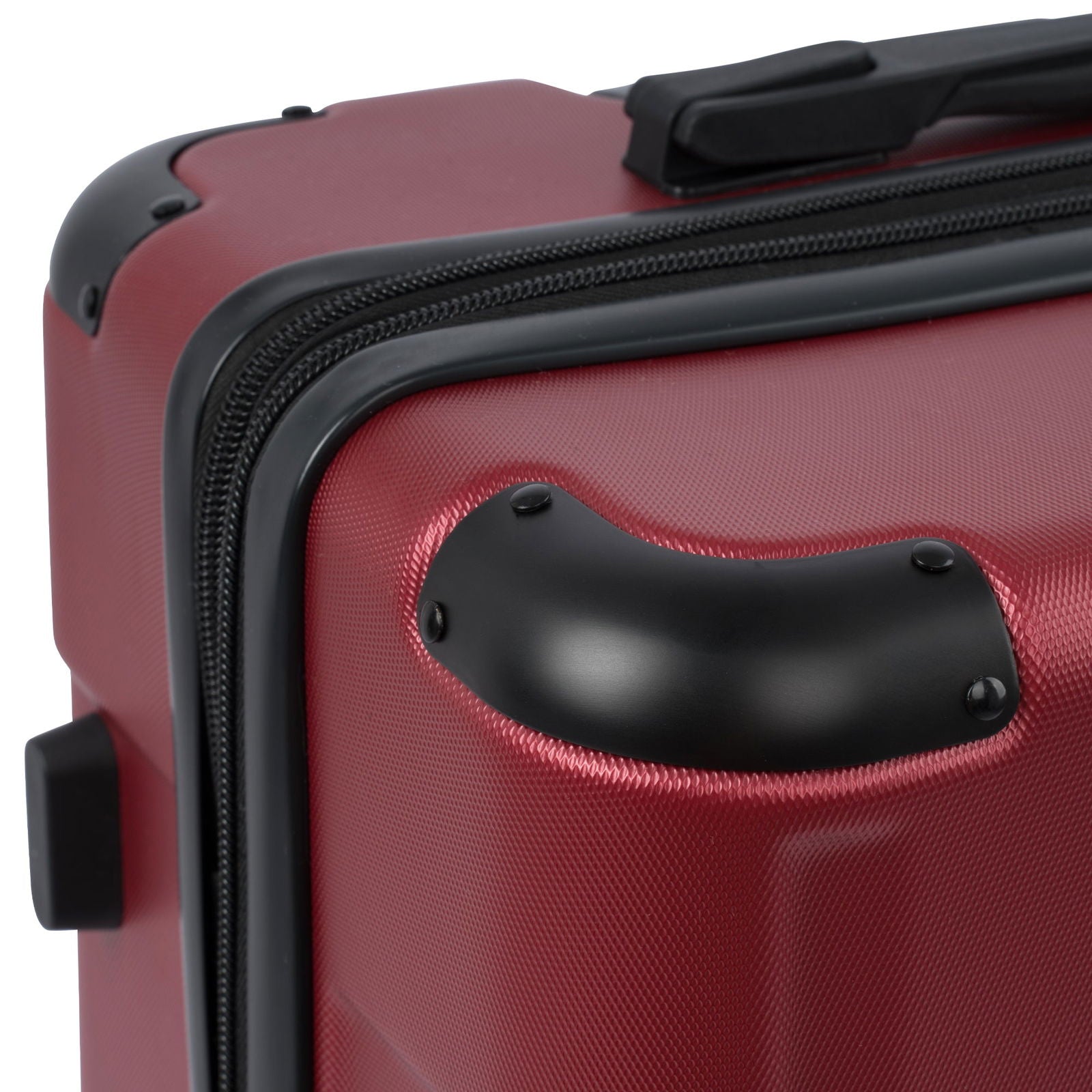 Hardshell Luggage Spinner Suitcase with TSA Lock Lightweight Expandable 24'' (Single Luggage) Red + ABS + 24 Inch - CHRISTDEST GLOBAL SERVICE