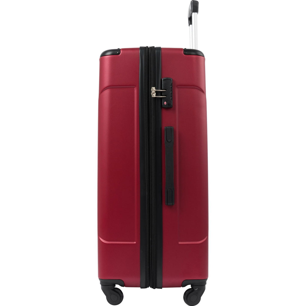 Hardshell Luggage Spinner Suitcase with TSA Lock Lightweight Expandable 24'' (Single Luggage) Red + ABS + 24 Inch - CHRISTDEST GLOBAL SERVICE