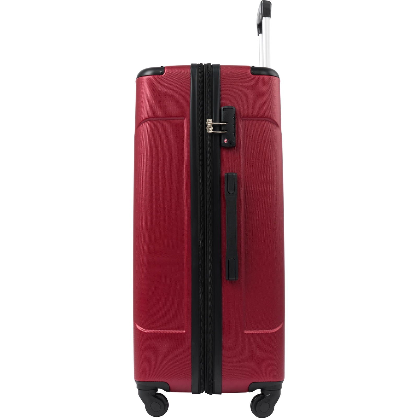 Hardshell Luggage Spinner Suitcase with TSA Lock Lightweight Expandable 24'' (Single Luggage) Red + ABS + 24 Inch - CHRISTDEST GLOBAL SERVICE