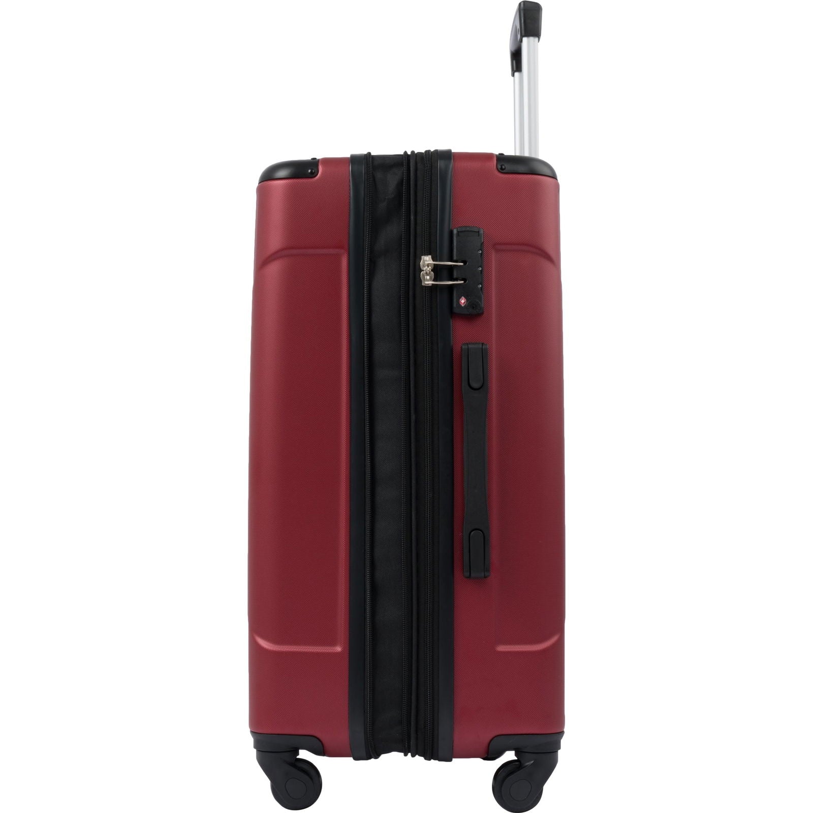Hardshell Luggage Spinner Suitcase with TSA Lock Lightweight Expandable 24'' (Single Luggage) Red + ABS + 24 Inch - CHRISTDEST GLOBAL SERVICE