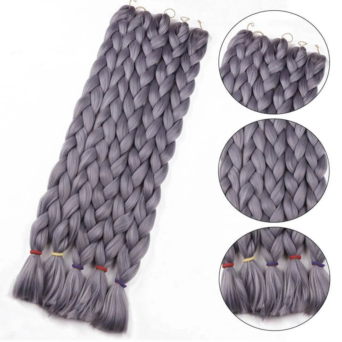 Wholesale 3x Prestretched 26-inch Stretch Braided Hot Water Shaping Ombre Easy Braid Synthetic Wig and Crochet Hair Extensions