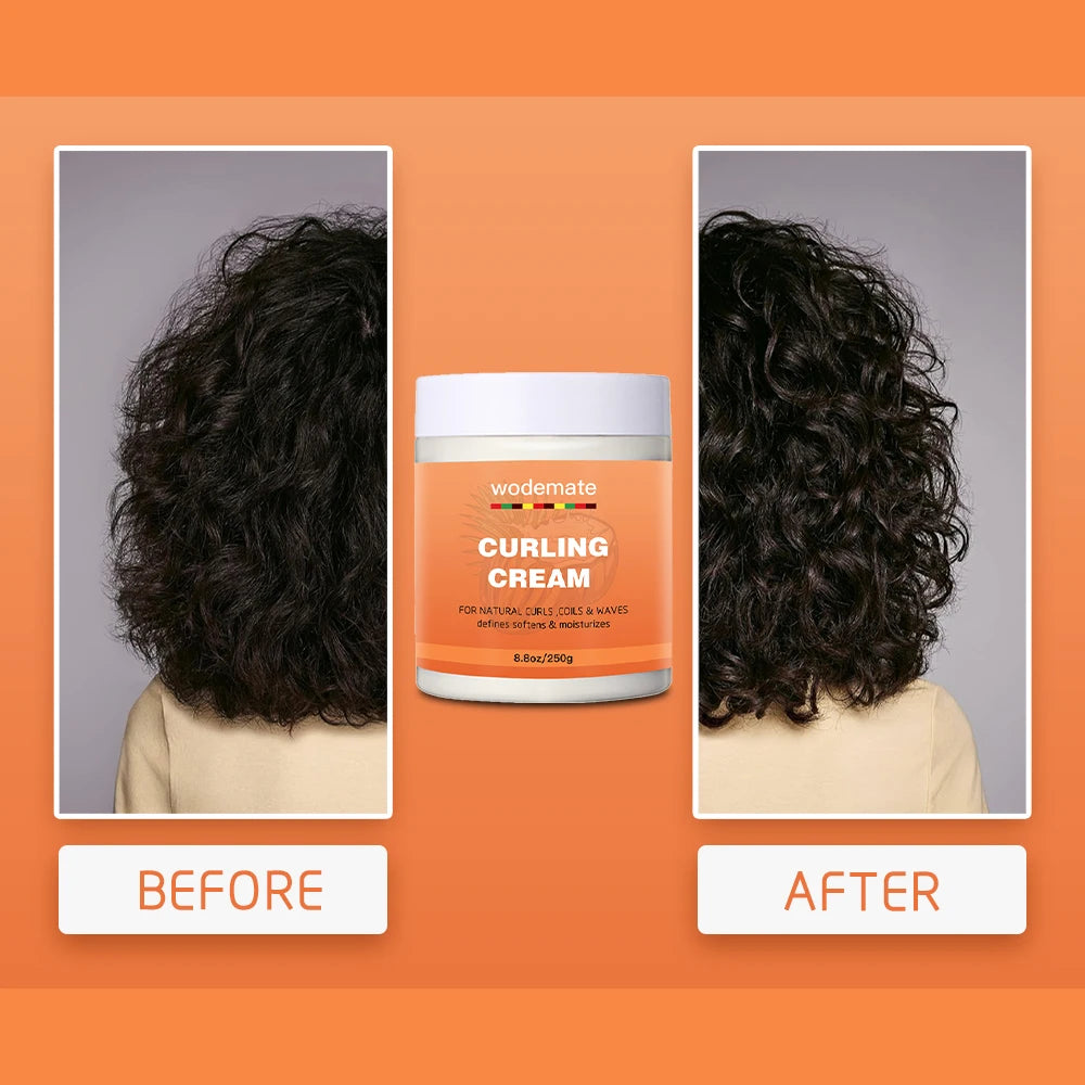 Organic Coconut Curling Cream With Shea Butter-Nourishing&Defining for Natural Curly Hair-Hydrating Curl Enhancer
