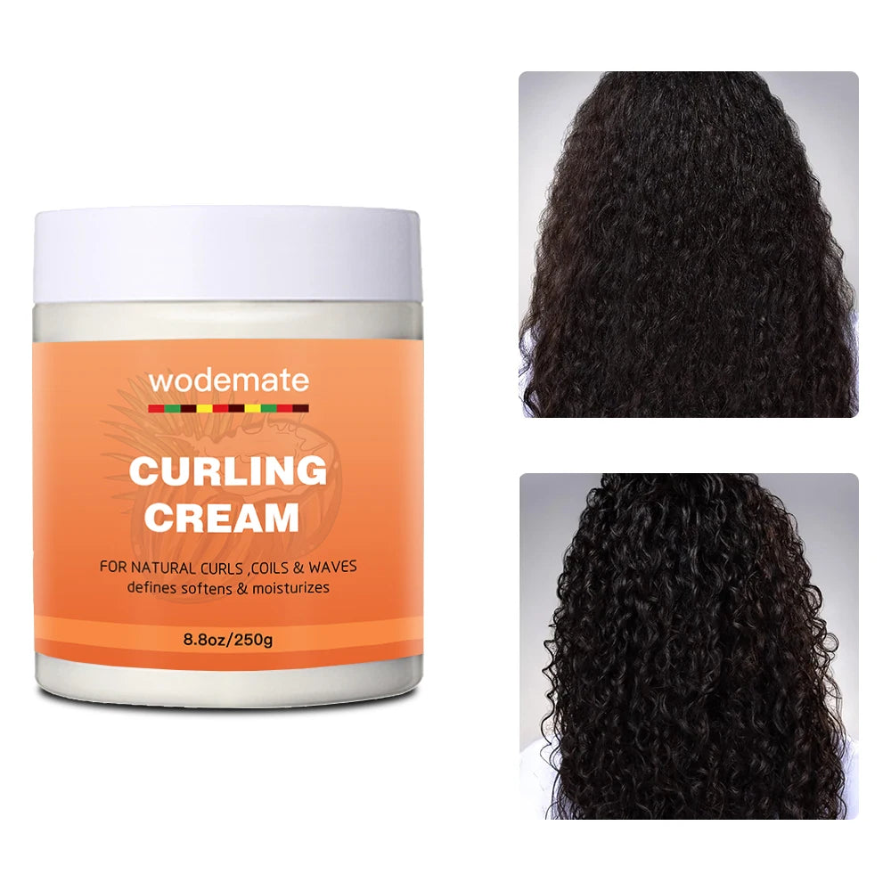 Organic Coconut Curling Cream With Shea Butter-Nourishing&Defining for Natural Curly Hair-Hydrating Curl Enhancer