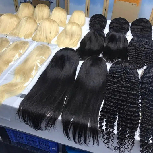 13x6 Raw Indian Hair HD Lace Frontal Wigs ,Raw Vietnamese Hair Glueless Full Lace Front,Natural Pre Plucked 13x4 Brazilian Wigs
