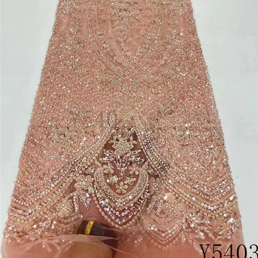 High-grade Lace Beads Sequined Mesh Embroidery Fabric - CHRISTDEST GLOBAL SERVICE