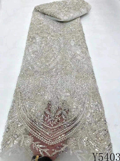 High-grade Lace Beads Sequined Mesh Embroidery Fabric - CHRISTDEST GLOBAL SERVICE