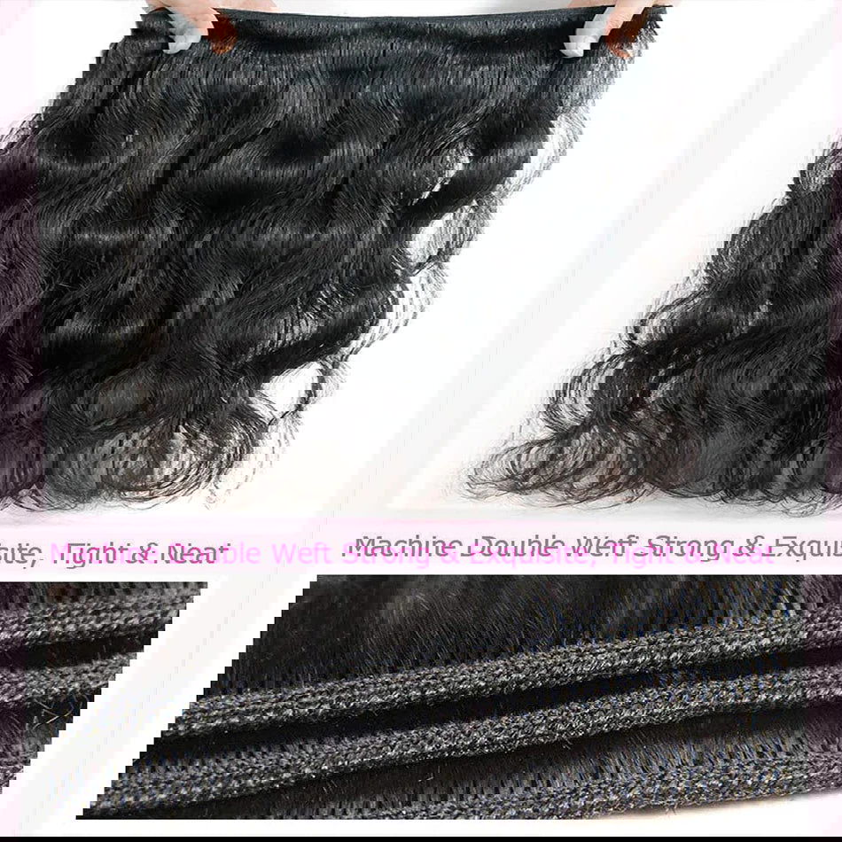 Human Hair Bundles Body Wave 26 28 30 Inch 100% Unprocessed Brazilian Virgin Hair Weave 3 Bundles Real Human Hair Natural Black - CHRISTDEST GLOBAL SERVICE