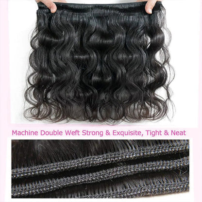 Human Hair Bundles Body Wave 26 28 30 Inch 100% Unprocessed Brazilian Virgin Hair Weave 3 Bundles Real Human Hair Natural Black - CHRISTDEST GLOBAL SERVICE