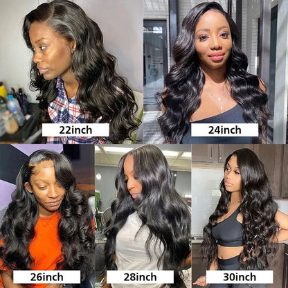 Human Hair Bundles Body Wave 26 28 30 Inch 100% Unprocessed Brazilian Virgin Hair Weave 3 Bundles Real Human Hair Natural Black - CHRISTDEST GLOBAL SERVICE