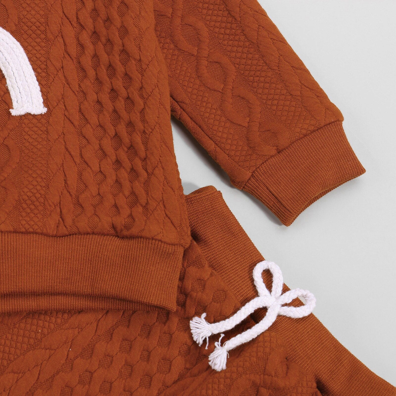Infant Baby Girls Boys 2Pcs Fall Outfits, Long Sleeve Mock Neck Rainbow Knit Tops + Elastic Waist Pants Set 0-3Y - CHRISTDEST GLOBAL SERVICE