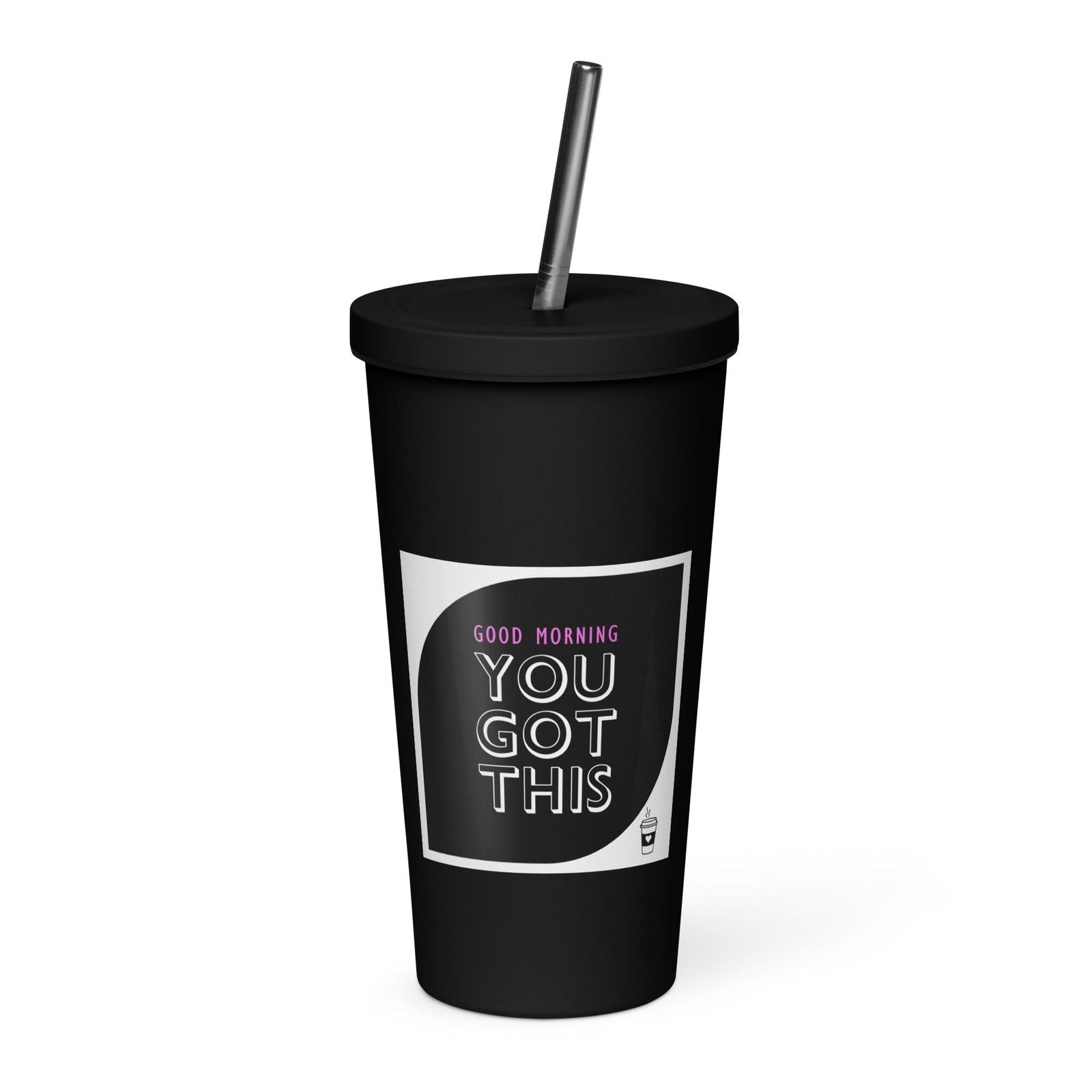 Insulated tumbler with a straw - CHRISTDEST GLOBAL SERVICE