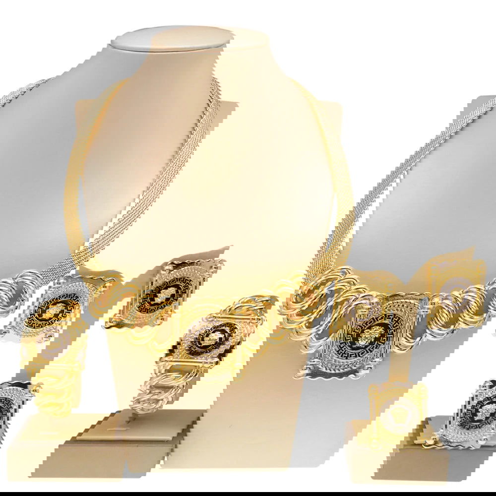 Jewelry Set For Women Italian Gold Plated Face Pendant Party Fashion Jewelry Women Gift Designer Style - CHRISTDEST GLOBAL SERVICE