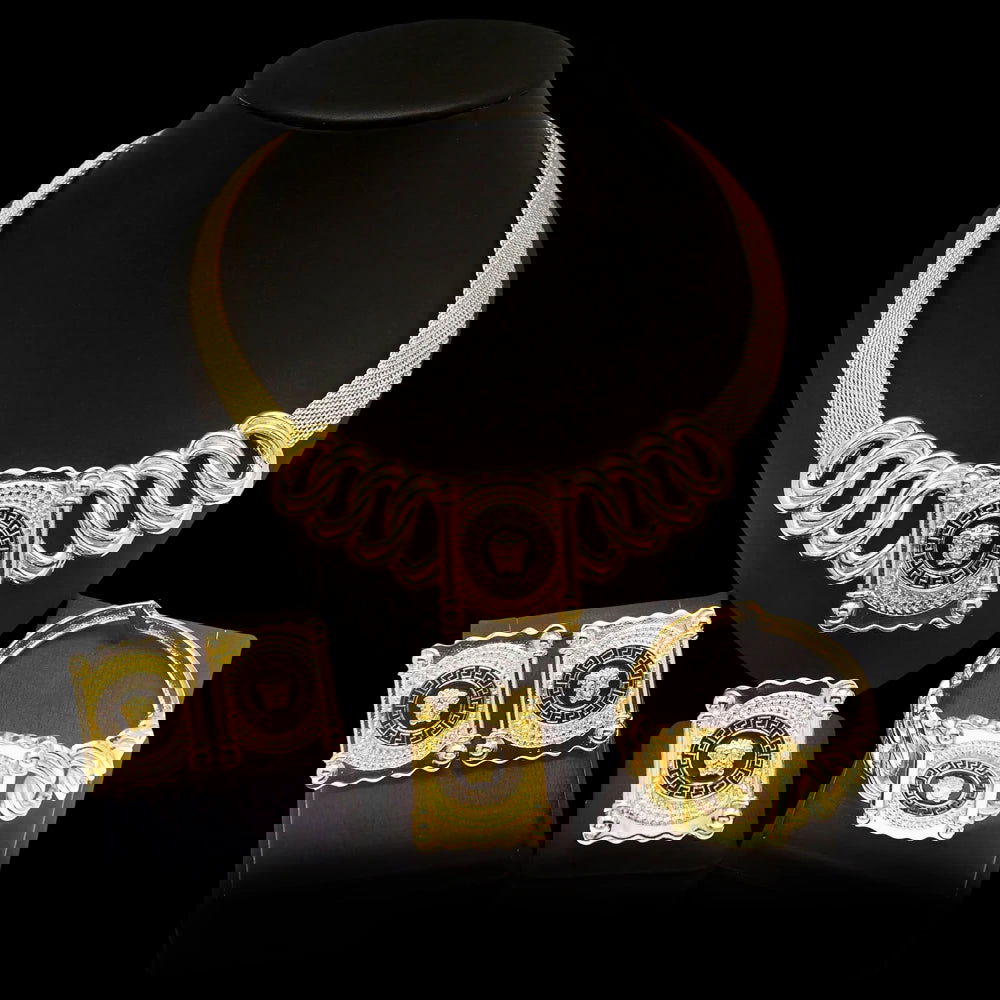 Jewelry Set For Women Italian Gold Plated Face Pendant Party Fashion Jewelry Women Gift Designer Style - CHRISTDEST GLOBAL SERVICE