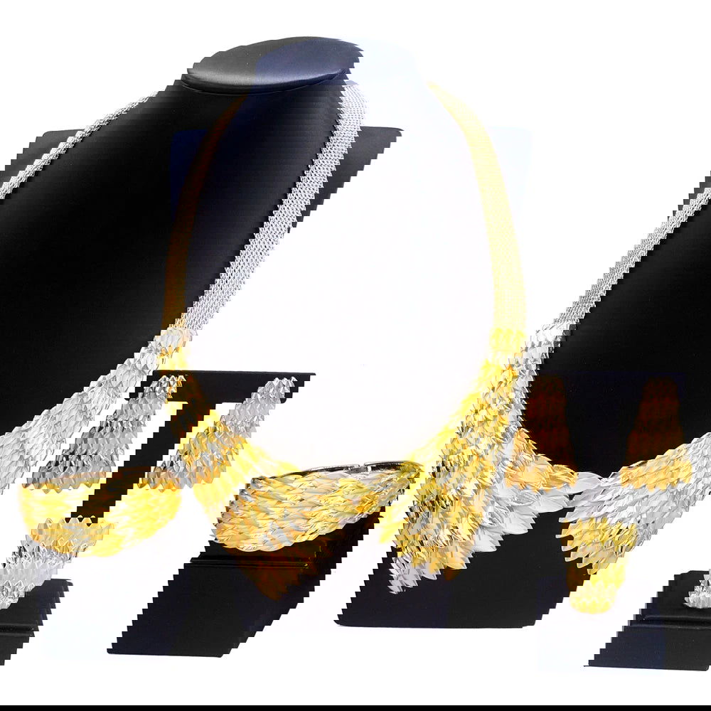Jewelry Sets For Women Gold Plating Necklace Earrings Pendant Feather Shape Simple Fashion Gift Free Shipping SYHOL - CHRISTDEST GLOBAL SERVICE