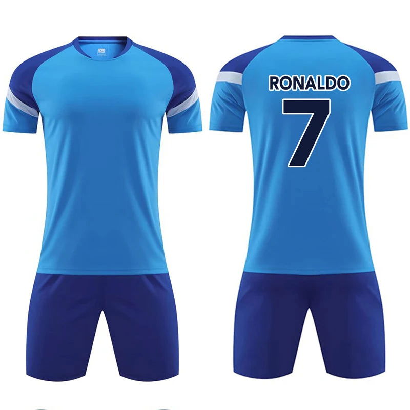 Kids Football Jerseys Boys girl Soccer Sets Short Kids Sleeve Football Uniforms Children Soccer Tracksuit Team sports shirt - CHRISTDEST GLOBAL SERVICE