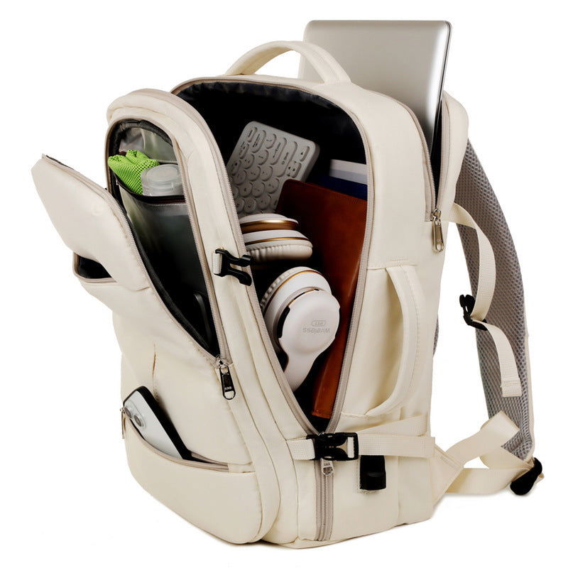Large Capacity Backpack For Women Men Multiple Pockets And Zippers Versatile Computer Bags Business Travel Backpack - CHRISTDEST GLOBAL SERVICE