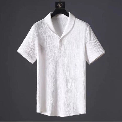 Leisure Suit Summer Loose Short Sleeve Top And Drawstring Trousers Fashion Mens Clothing - CHRISTDEST GLOBAL SERVICE