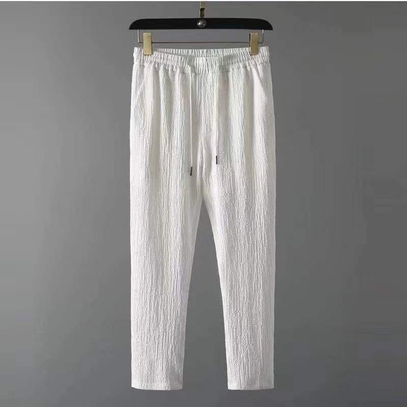 Leisure Suit Summer Loose Short Sleeve Top And Drawstring Trousers Fashion Mens Clothing - CHRISTDEST GLOBAL SERVICE