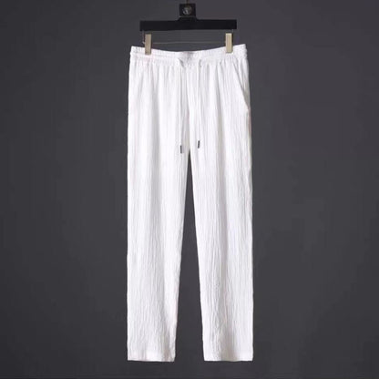 Leisure Suit Summer Loose Short Sleeve Top And Drawstring Trousers Fashion Mens Clothing - CHRISTDEST GLOBAL SERVICE