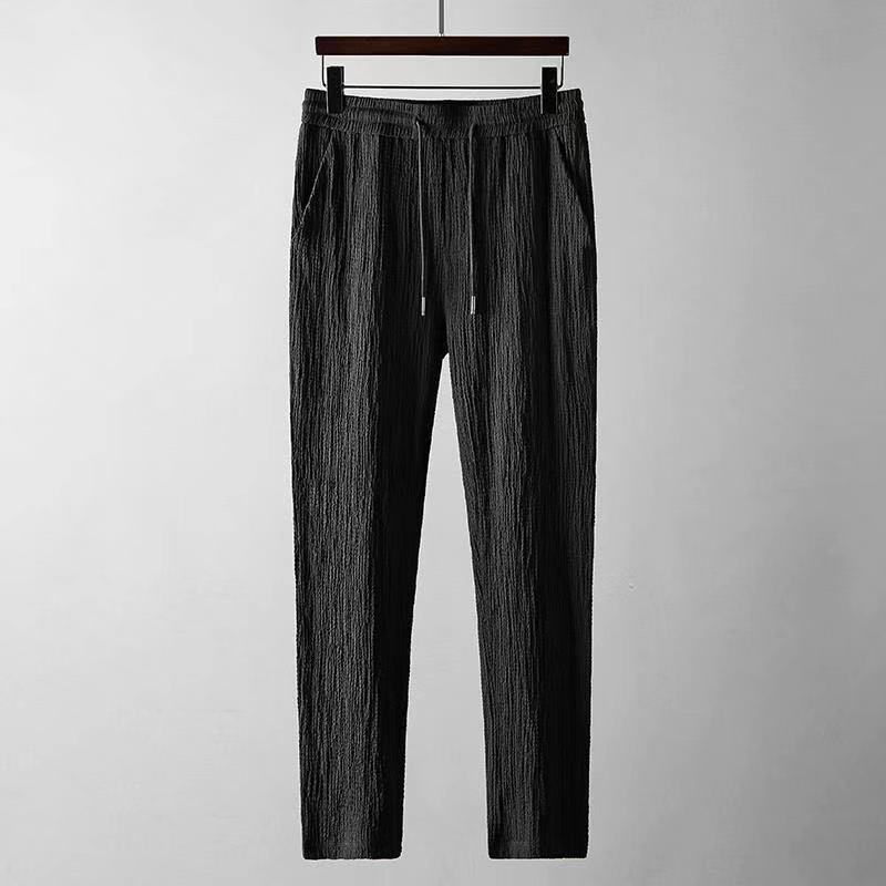 Leisure Suit Summer Loose Short Sleeve Top And Drawstring Trousers Fashion Mens Clothing - CHRISTDEST GLOBAL SERVICE