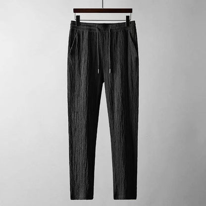 Leisure Suit Summer Loose Short Sleeve Top And Drawstring Trousers Fashion Mens Clothing - CHRISTDEST GLOBAL SERVICE