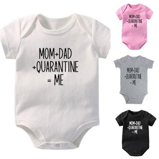 Letter Newborn Round Neck Short-sleeved Romper Baby Romper Pajamas - CHRISTDEST GLOBAL SERVICE