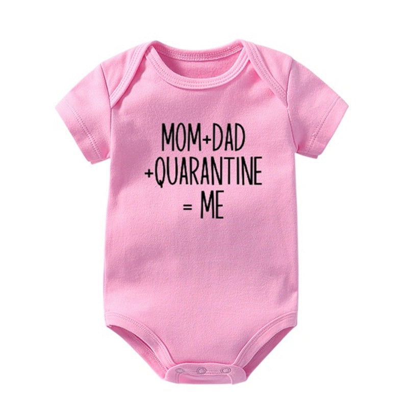 Letter Newborn Round Neck Short-sleeved Romper Baby Romper Pajamas - CHRISTDEST GLOBAL SERVICE
