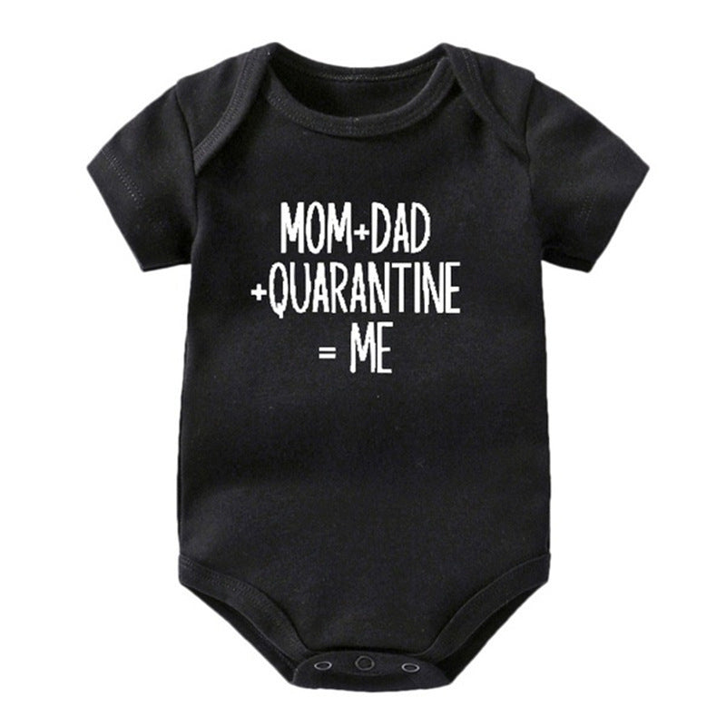 Letter Newborn Round Neck Short-sleeved Romper Baby Romper Pajamas - CHRISTDEST GLOBAL SERVICE