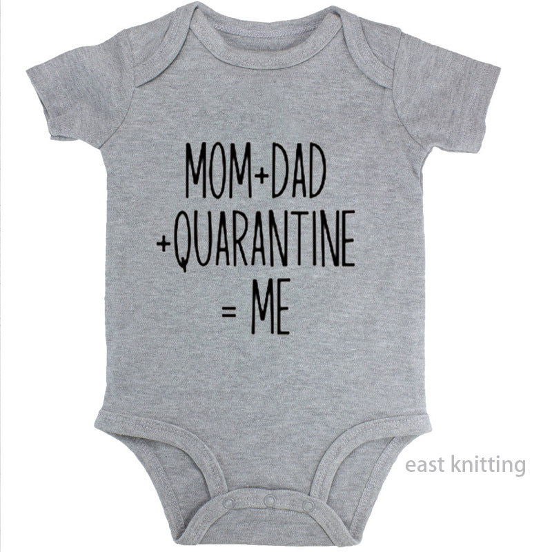 Letter Newborn Round Neck Short-sleeved Romper Baby Romper Pajamas - CHRISTDEST GLOBAL SERVICE