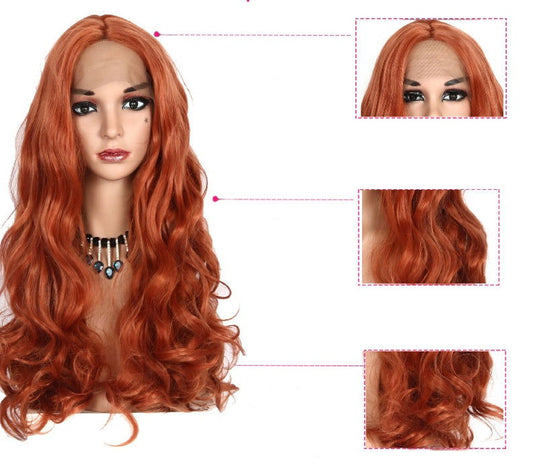Long curly hair golden brown hood - CHRISTDEST GLOBAL SERVICE