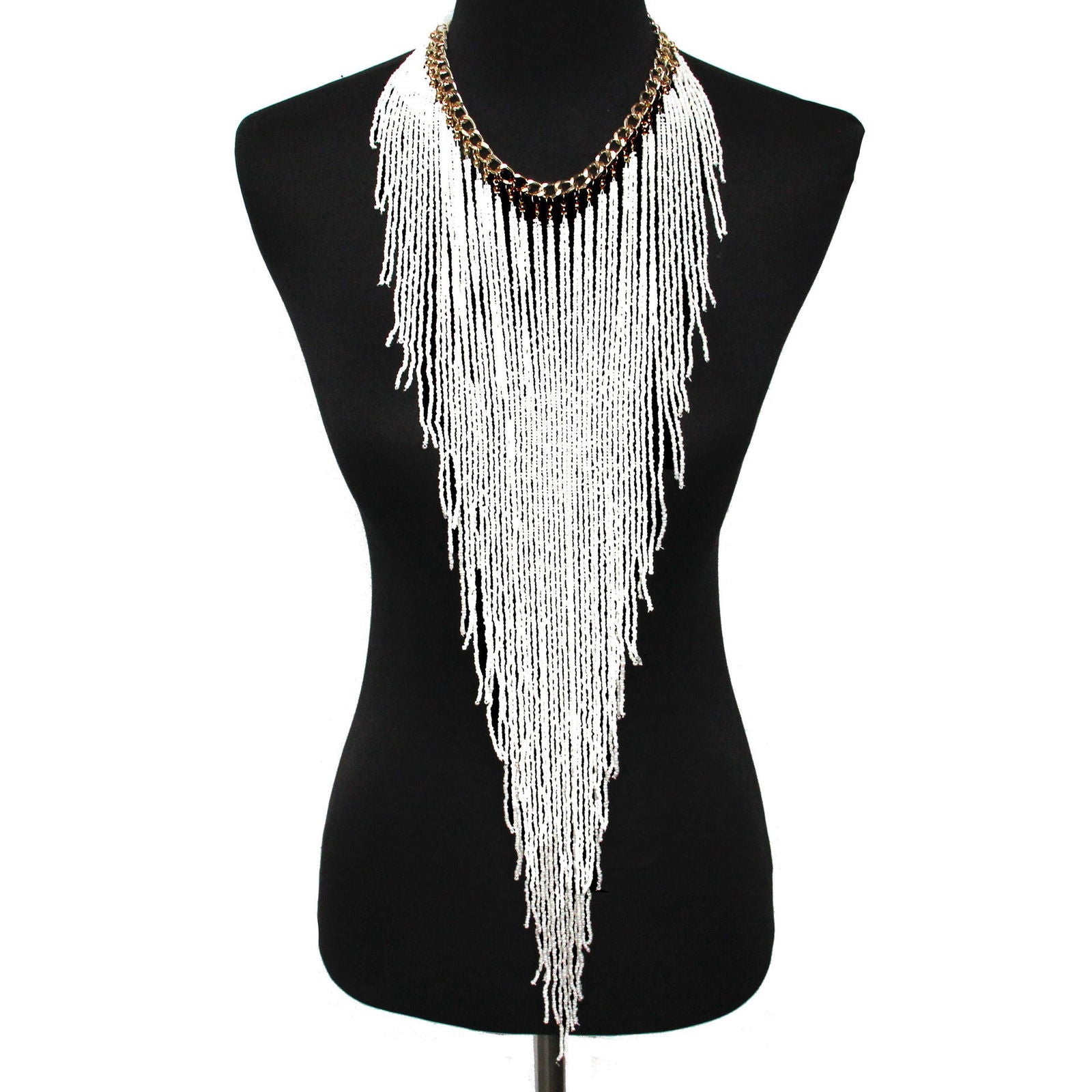 Long rice bead tassel necklace - CHRISTDEST GLOBAL SERVICE