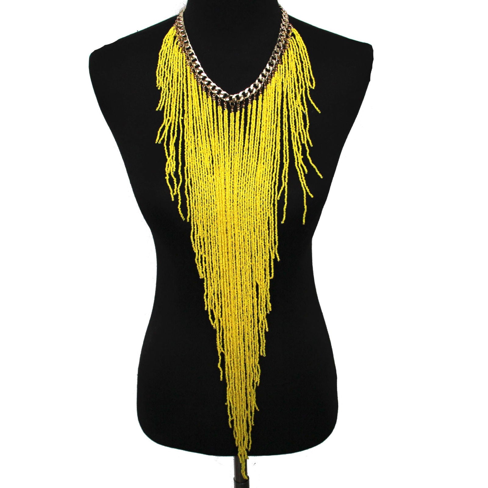 Long rice bead tassel necklace - CHRISTDEST GLOBAL SERVICE