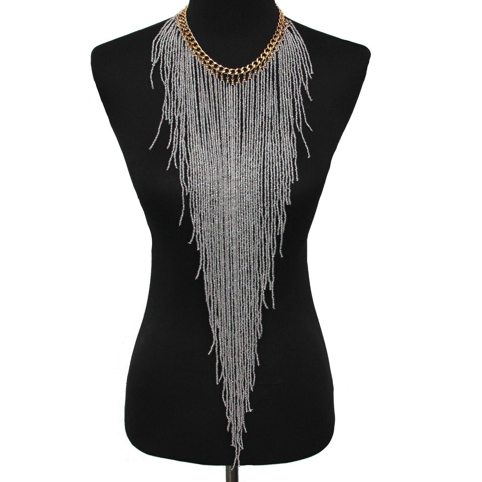 Long rice bead tassel necklace - CHRISTDEST GLOBAL SERVICE