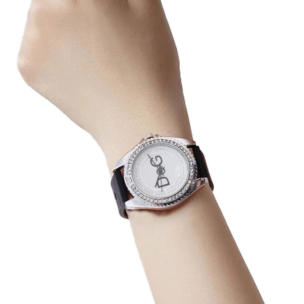 Luxury Brand DQG Women's Watch Leather Strap Rhinestone Inlay Dial Fashion Sport Quartz Watch for Women Gift Clock 2023 - CHRISTDEST GLOBAL SERVICE