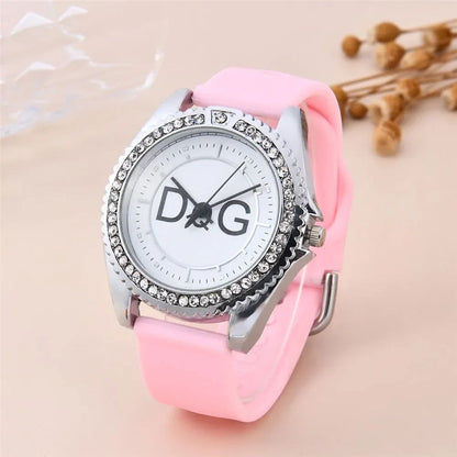 Luxury Brand DQG Women's Watch Leather Strap Rhinestone Inlay Dial Fashion Sport Quartz Watch for Women Gift Clock 2023 - CHRISTDEST GLOBAL SERVICE