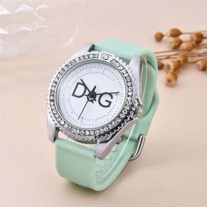 Luxury Brand DQG Women's Watch Leather Strap Rhinestone Inlay Dial Fashion Sport Quartz Watch for Women Gift Clock 2023 - CHRISTDEST GLOBAL SERVICE