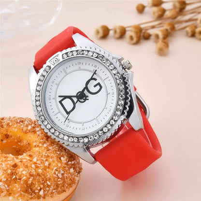Luxury Brand DQG Women's Watch Leather Strap Rhinestone Inlay Dial Fashion Sport Quartz Watch for Women Gift Clock 2023 - CHRISTDEST GLOBAL SERVICE