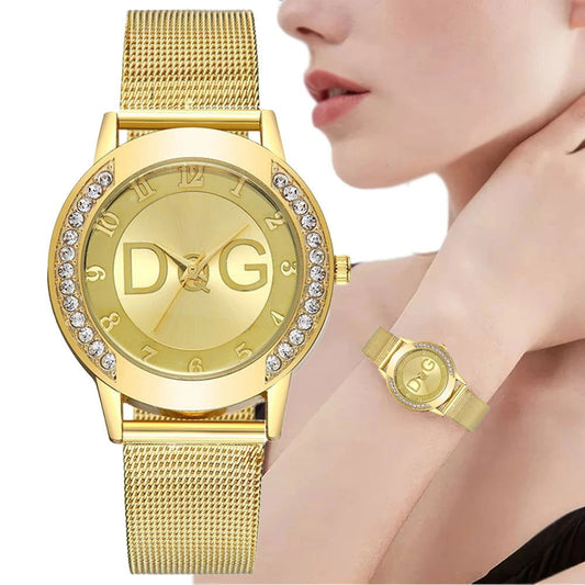 Luxury Brand Women's watches With Diamonds Simple Digital Design Ladies' Quartz Watch Casual Gold Mesh Belt Women Clock Strap - CHRISTDEST GLOBAL SERVICE