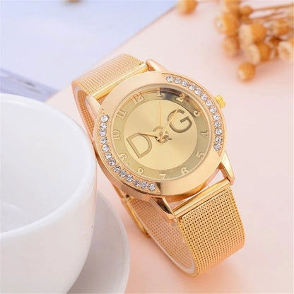 Luxury Brand Women's watches With Diamonds Simple Digital Design Ladies' Quartz Watch Casual Gold Mesh Belt Women Clock Strap - CHRISTDEST GLOBAL SERVICE