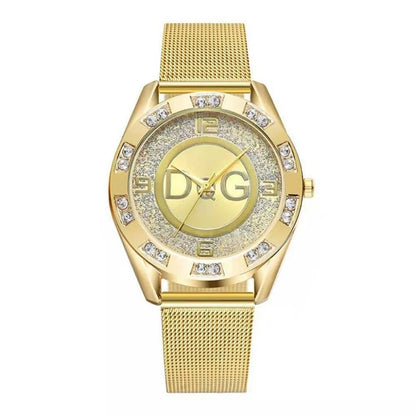 Luxury Brand Women's watches With Diamonds Simple Digital Design Ladies' Quartz Watch Casual Gold Mesh Belt Women Clock Strap - CHRISTDEST GLOBAL SERVICE