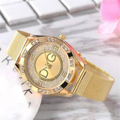 Luxury Brand Women's watches With Diamonds Simple Digital Design Ladies' Quartz Watch Casual Gold Mesh Belt Women Clock Strap - CHRISTDEST GLOBAL SERVICE